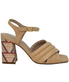 SANDALO PELLE BEIGE INCROCIATO