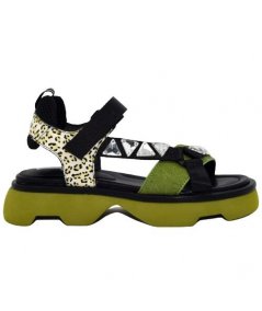 SANDALO VERDE CON STRAPPI