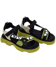 SANDALO VERDE CON STRAPPI