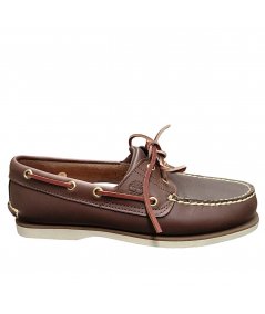 CLASSIC BOAT 2 EYE BROWN GOMMA BIANCA