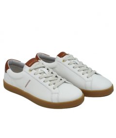 AMBITIOUS SNEAKER PELLE PANNA+ARANCIO