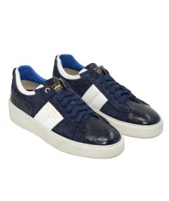 CORVARI SNEAKER PELLE BLU