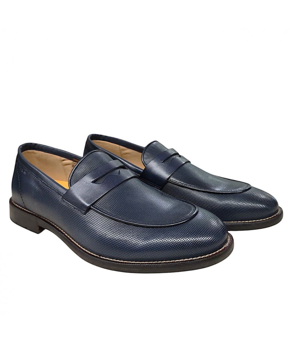 Ambitious Devon Mocassino in pelle blu