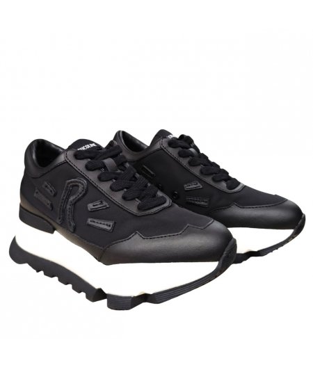 SNEAKER IN PELLE E NYLON