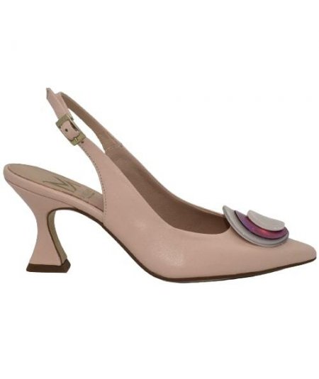 SLINGBACK IN PELLE CON ACCESSORIO