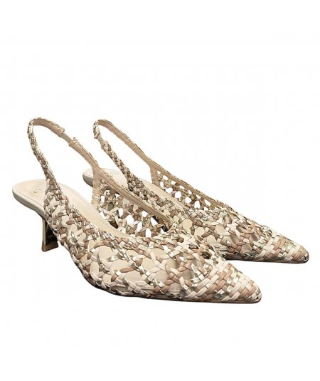 Exe' 851 Slingback in ecopelle intrecciata