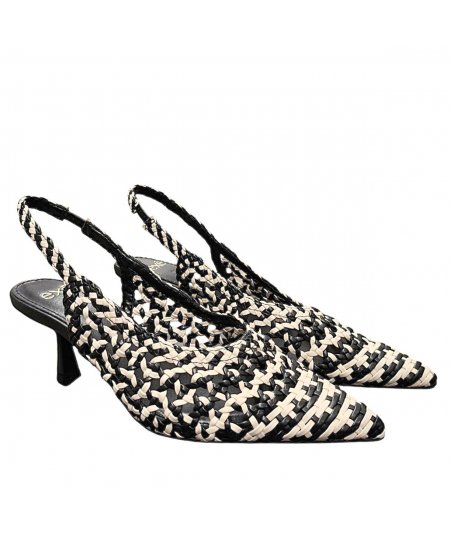 Exe' 851 Slingback in ecopelle intrecciata